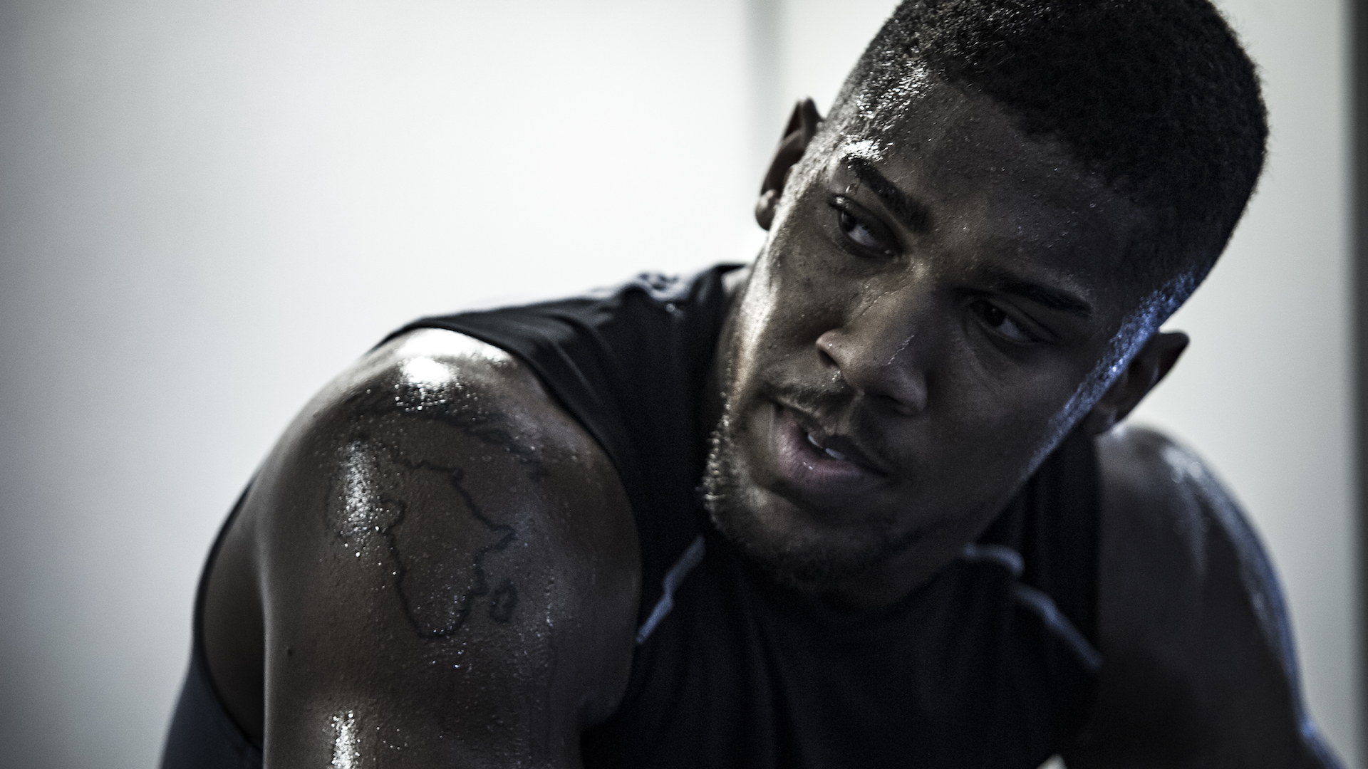 Anthony Joshua portrait by sports photographer Stuart Manley