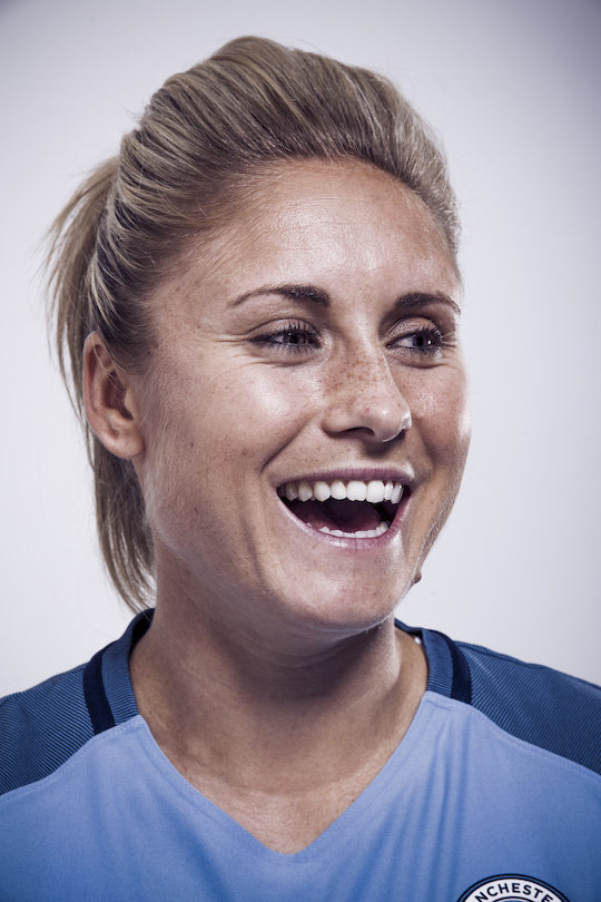 Steph Houghton portrait by sports photographer Stuart Manley