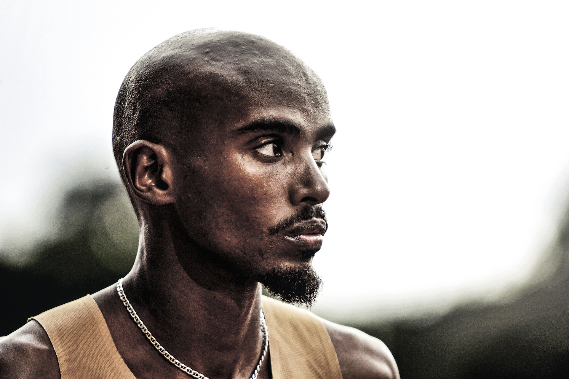 Mo Farah portrait by sports photographer Stuart Manley
